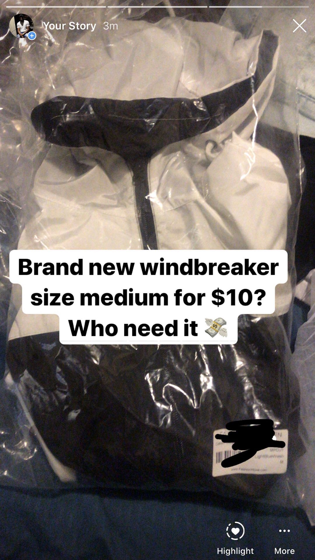 Brand new windbreaker size medium