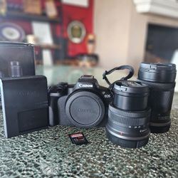 Canon EOS R50 Mirrorless Camera 2-Lens Kit – Like New – Extras Included