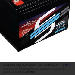American Bass Battery Ch350 New