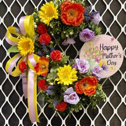 Handmade Grapevine Mother’s Day Wreath 🌼🧡