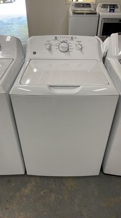GE Top Load Washer – White, Knob Controls