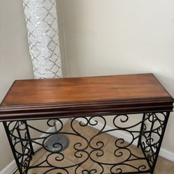 Living Room Metal + Wood Console Table