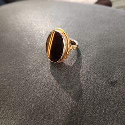 Tiger Eye Ring Ladies Size 6.5