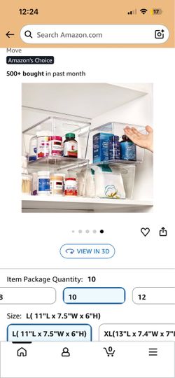 10 pc storage bin with lids