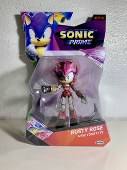 Jakks Pacific Sonic Prime 5” Rusty Rose Action Figure New Yoke City