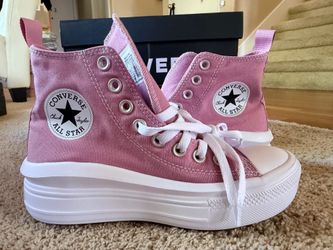 NEW Converse Chuck Taylor All Star Move Hi Platform Sneakers – Pink | Women’s 7