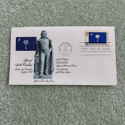 1976 First Day Of Issue Cover Bicentennial Series 13¢ South Carolina State Flag Stamp #1640