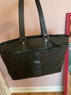 Brown and Black Coach Large Purse