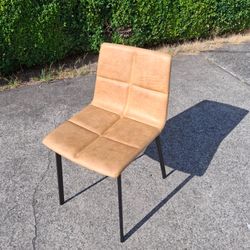 Blu Dot "Between Us" Aniline Leather Dining Chair Clean Restored