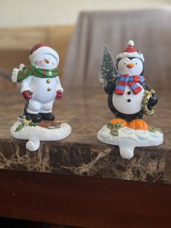 Heavy Acrylic Vintage Christmas Stocking Holders