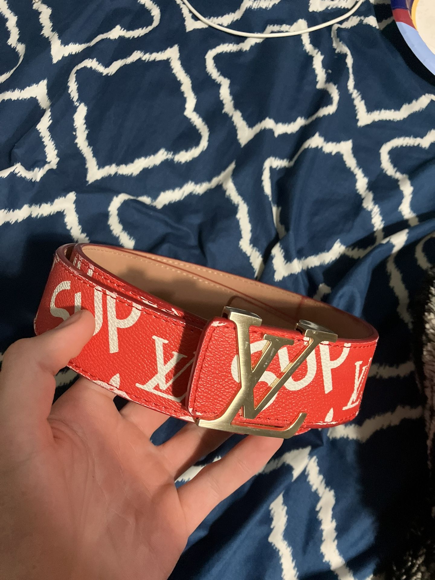 LV x Supreme Collab Belt