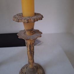 Pair of Vintage Metal Candle Holders