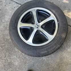 1 Wheel  w tire 13-15 Honda Civic