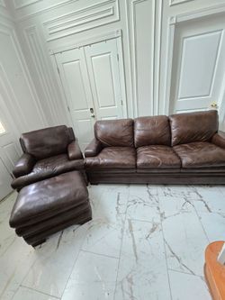 Leather Sofa Set