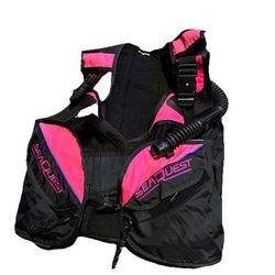 SeaQuest Explorer BCD Hot Pink Scuba Diving Buoyancy Compensator Medium Made USA
