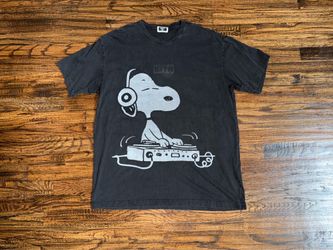 KITH Records for Peanuts DJ Snoopy Vintage T- Shirt, Black Size Large SOLD OUT