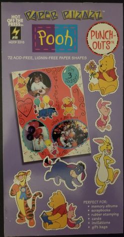 vintage Paper Pizazz Disney Winnie-the-Pooh Punch-Outs craft pack (HOTP 3310)