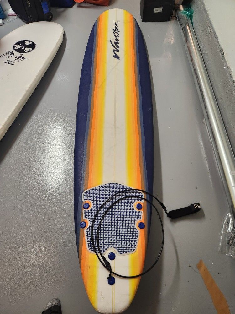 8'0 Wavestorm Longboard - Sunburst graphic