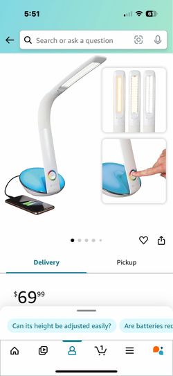 OttLite LED Desk Lamp with Color Changing Base