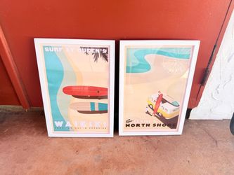 Tropical Wall paintings x2