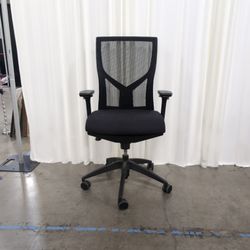 A-America Black Mesh Office Chair with Adjustable Arms