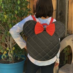 Handmade Black Mousey Backpack 