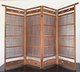 Antique Japanese Wooden Screen