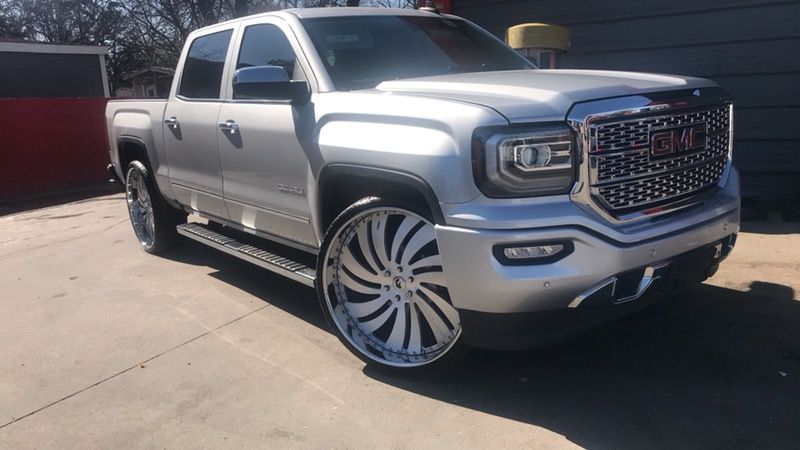 2016 gmc sierra 6k miles 28s forgiatos leather seats