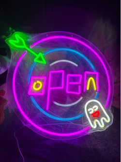 Open neon sign brand new