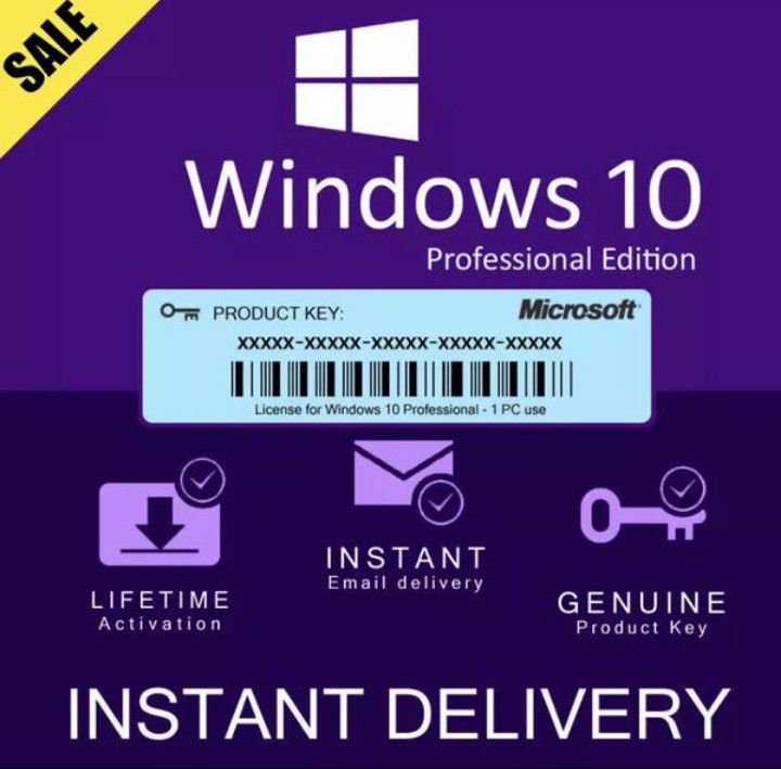 Windows 10 Pro/Home Key License Product