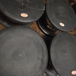 4 Memphis Car Audio 15-MJP68 6.5 inch mid range door speakers for car audio and tweeters