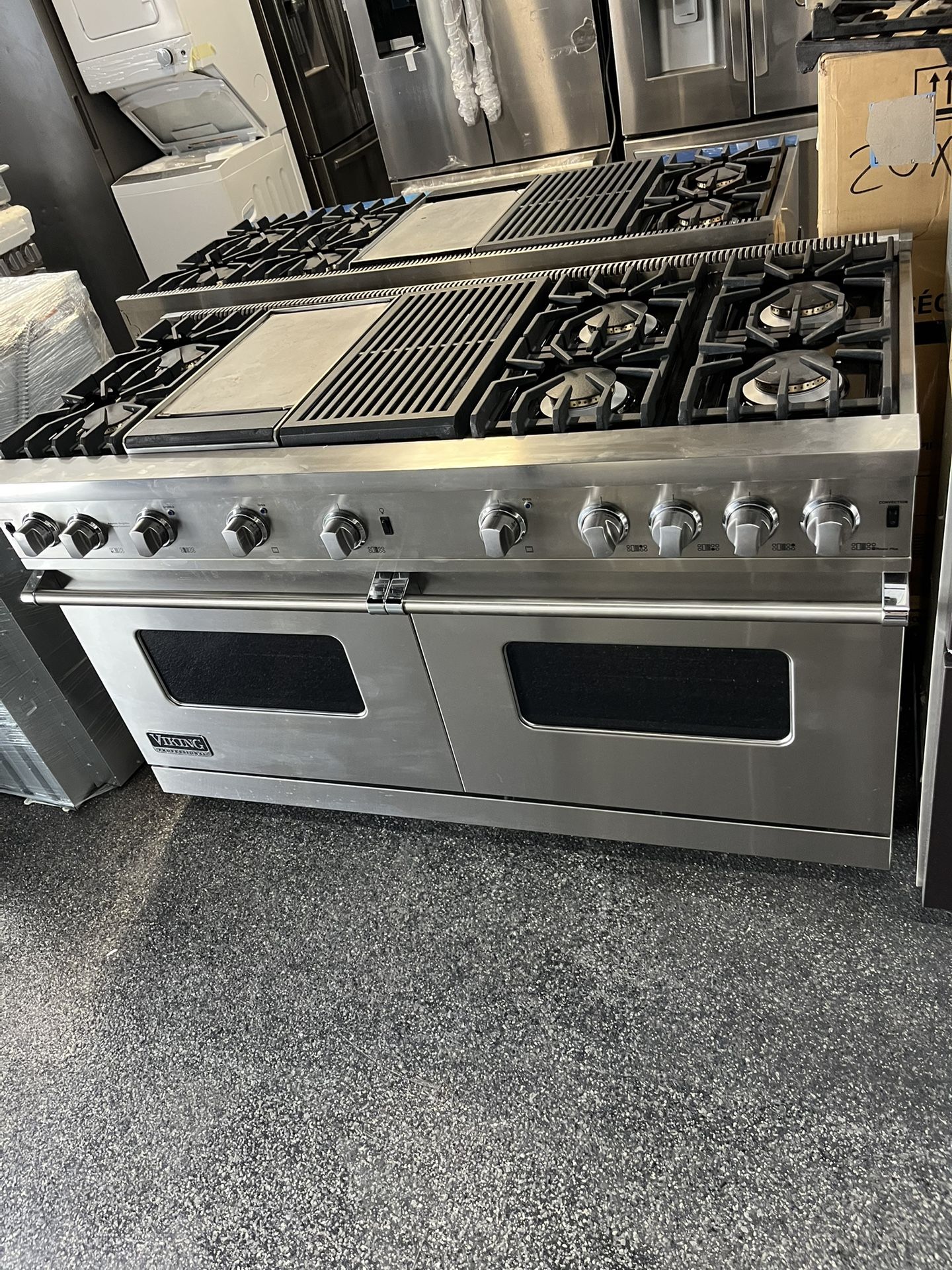 Viking Professional 60 Inch Gas Range Stove Griddle Grill 6 Burners