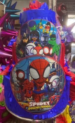 Spidey and friends three tier pinata with balls
