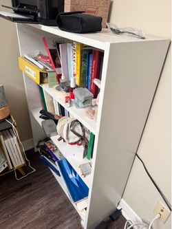 White bookshelf