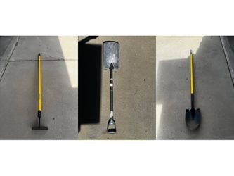 3-Piece Garden Tool Set – Spade, Hoe & Digging Shovel