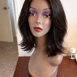 Natural human hair Wig For The office ! church ! 