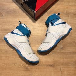 Nike LeBron Zoom Soldier 10 Promo University Blue Aqua BRAND NEW Mens Size 15