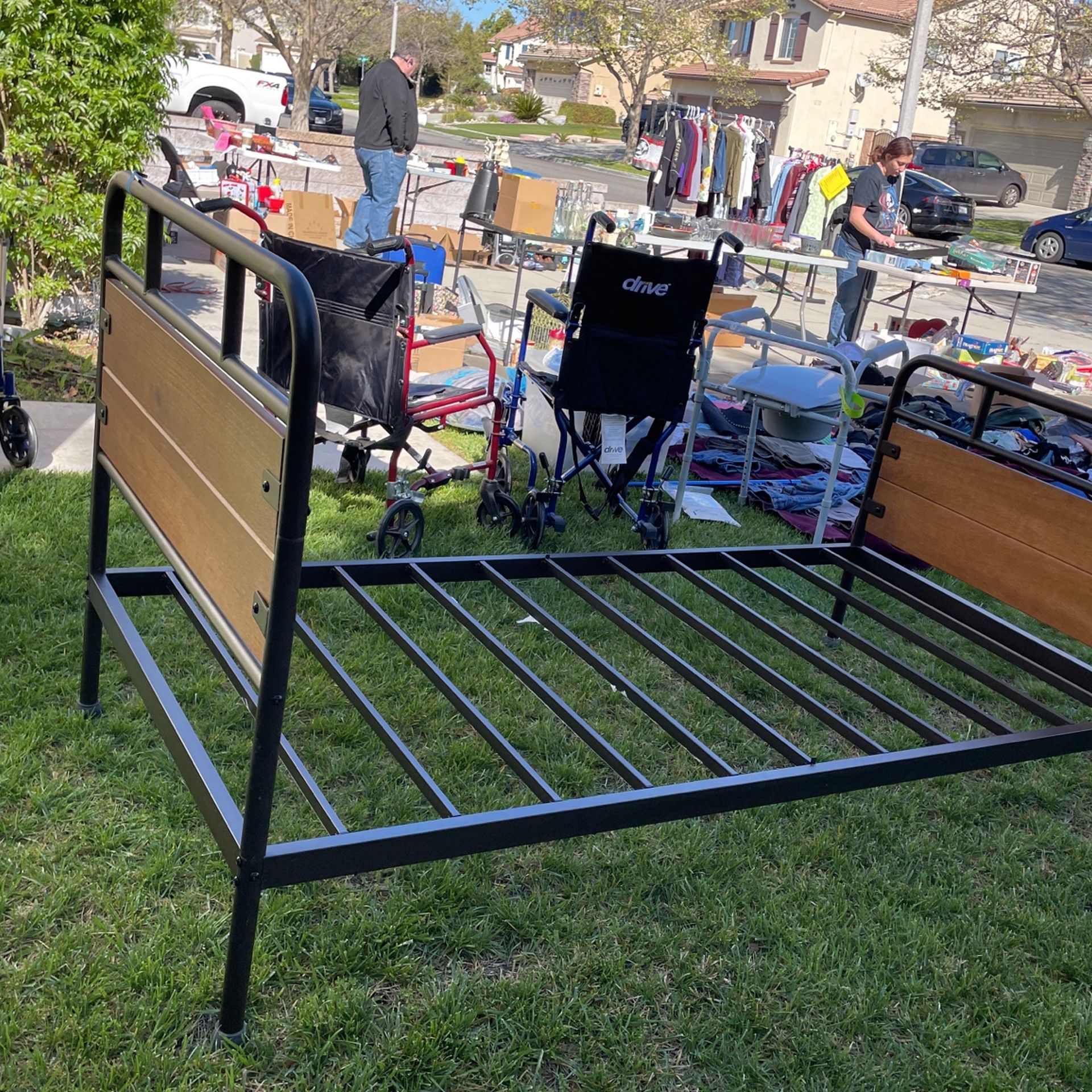 Bed Frame Twin Metal Wood