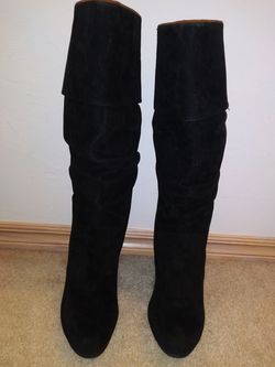 Black Faux Suede Boots