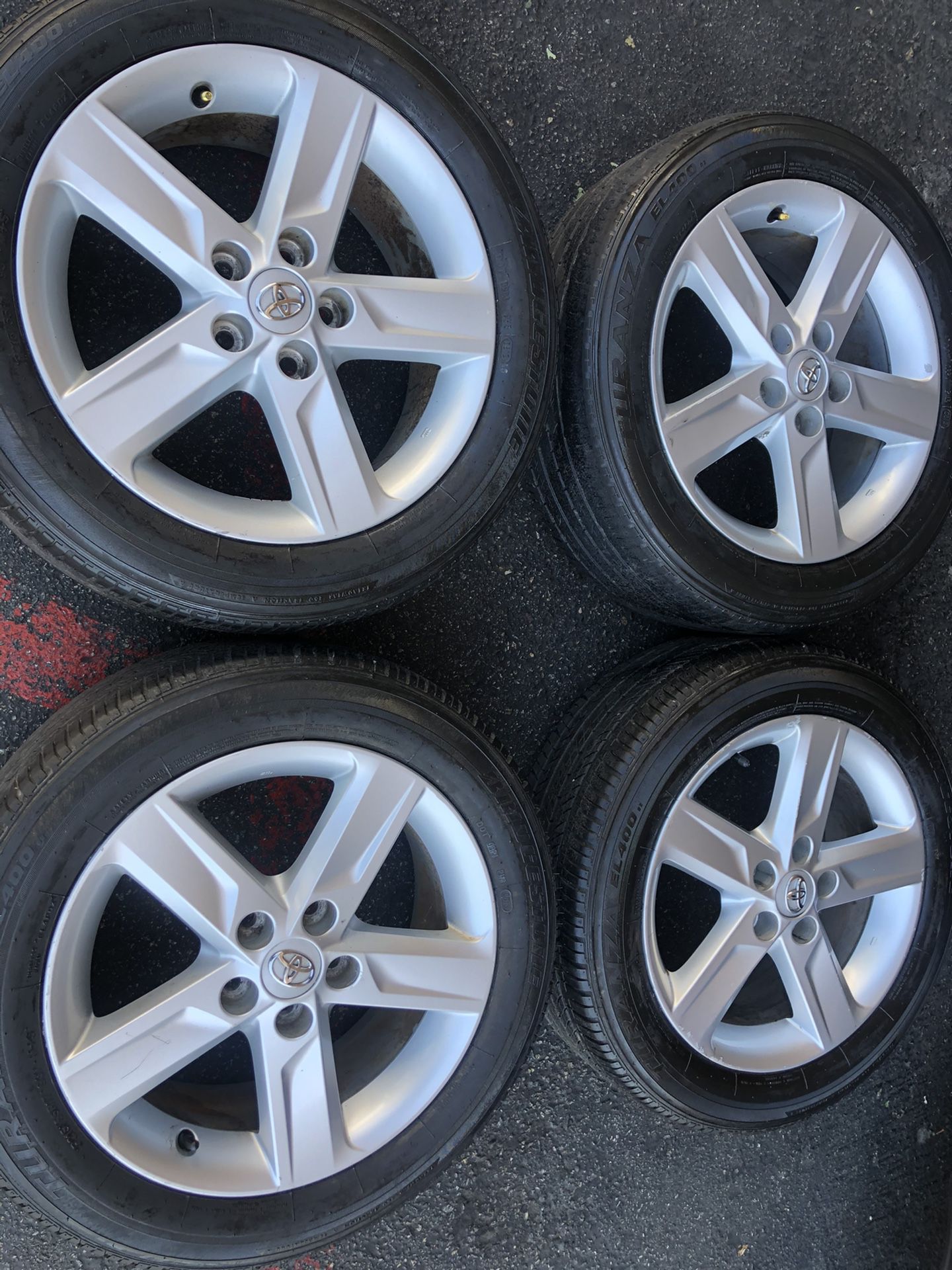Rims tires 17 5x114.3 fit Toyota Camry