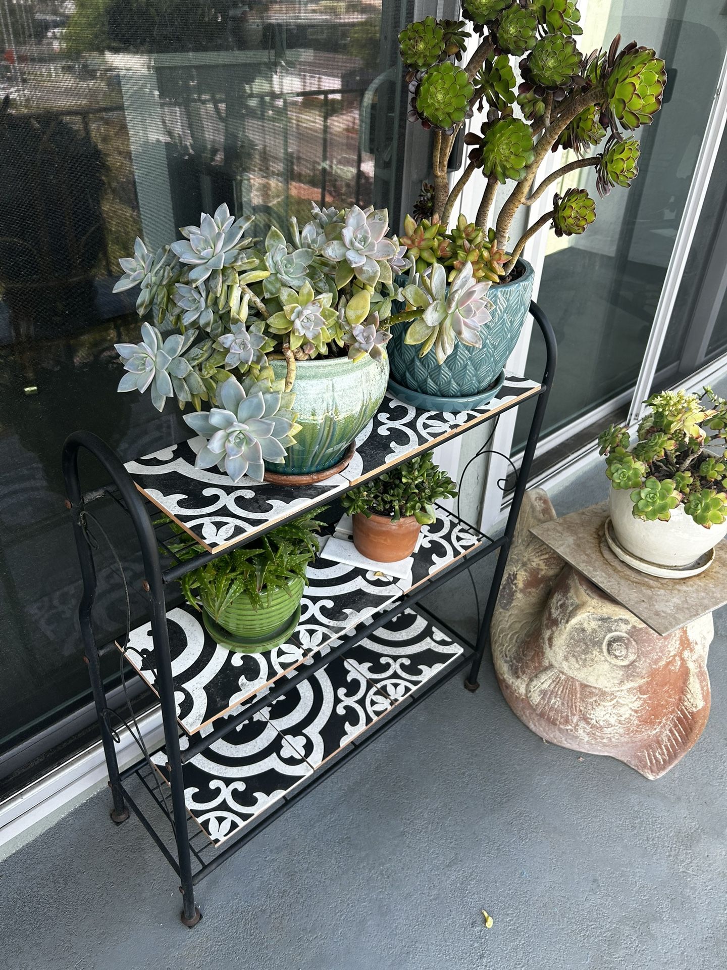 Plant Stand, Tiles AND Succulents!