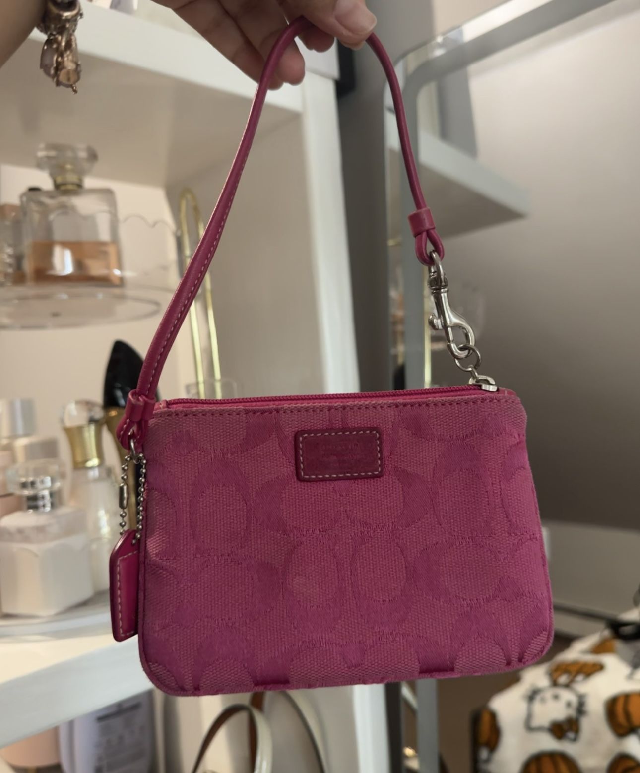 Pink Coach Wristlet