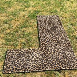 Leopard carpet for a 7 pass J seat limo.