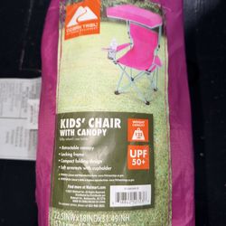 Pink kids chair with canopy 🪑