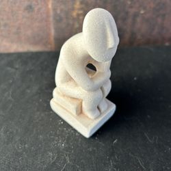 Hand Made Stone Cycladic Art “Thinker” Statue.  