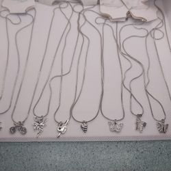 Elegant Silver Necklaces Set Of 19