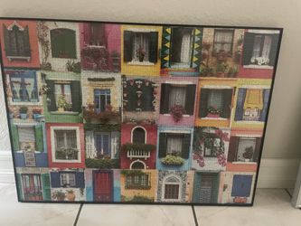 Window & Flower Boxes Framed Puzzle