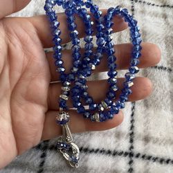 AGCFABC 45cm Austria Faceted Crystal Glass Beads Fashion Beaded Bracelet Prayer Meditation Rosary for Men Women