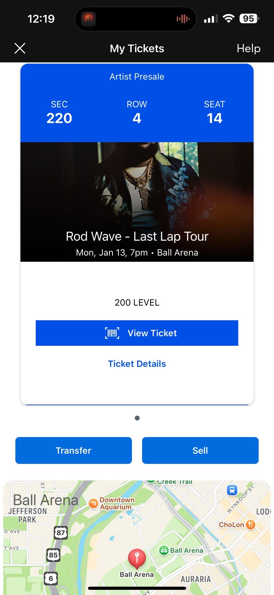 Rod Wave Ticket
