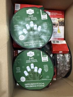 240 Cool White Done Lights (4 New Sets Of 240 Lights Each )